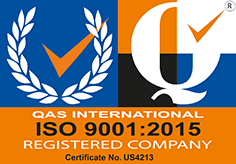 QAS International ISO 9001:2015 registered company certificate no. US4213