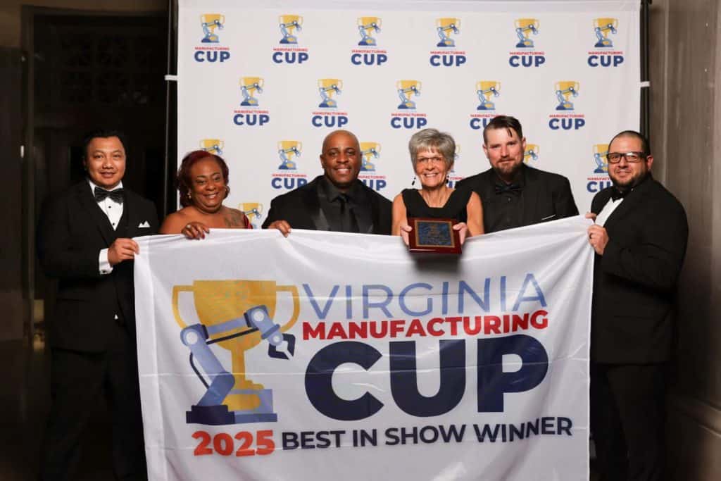 ASC staff posing at the Virginia Manufacturing Cup Gala